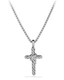 X Cross with Diamonds and Gold on Chain