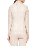 Pick-Stitched Two-Button Jacket, Neutral