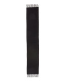 Cashmere Solid Fringe Scarf, Black