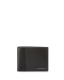 London Bicolor Leather Wallet, Charcoal