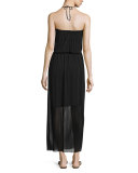 Smocked Halter Maxi Dress