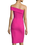 One-Shoulder Cocktail Dress W/ Slit 