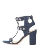 Eyda Grommet Denim Sandal, Navy