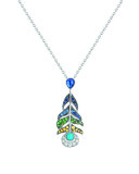 Peacock Multi-Stone Pendant Necklace