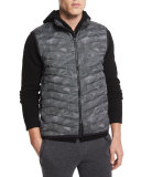 Corick Printed Lightweight Puffer Vest, Black Multi