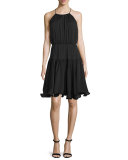 Madison Sleeveless Tiered Sundress, Black