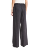 Stanton Wide-Leg Stretch-Wool Pants