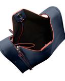 Estia Small Leather Tote Bag, Navy