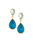 Apatite Doublet Teardrop Earrings