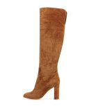 Theresa Suede Over-the-Knee Boot, Brown