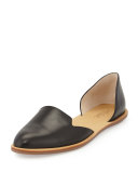 Leather d'Orsay Flat, Black