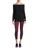 Bade Convertible Cowl-Neck Sweater, Caviar