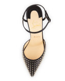Biala Spike Leather Red Sole Pump, Black