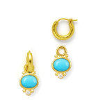 Turquoise & Diamond Earring Pendants