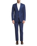 Marlo O Heiron Wool Suit Pants, Blue