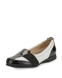 Taurus Leather Slip-On Sneaker, White/Black