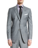 O'Connor Base Sharkskin Two-Piece Suit, Light Gray