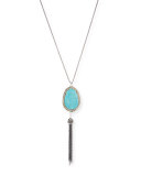 Kathryn Howlite Chain Tassel Pendant Necklace