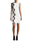 Sleeveless Ruffle Tank Dress, White