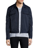 Tech Zip-Up Shirt Jacket, Navy