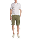 Twill Cargo Shorts, Olive