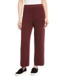 Laila Cropped Sweat Pants, Burgundy