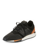 Men's 247 Luxe Trainer Sneaker, Black/Brown