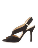 Becky Crisscross Slingback Sandal, Black