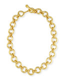 19K Gold Ravenna Link Necklace, 17"