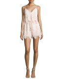 Prairie Broderie Anglaise Playsuit, Peach