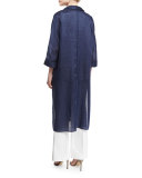 Gemma Cloth 3/4-Sleeve Long Duster