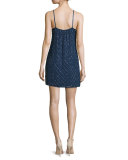 Beaded Silk Slip Dress, Midnight