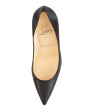 Decollette Pointed-Toe Red Sole Pump, Black