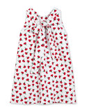 Sleeveless Carnation Bud Shift Dress, White, Size 4-14