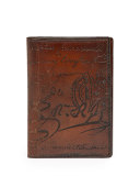 Scritto Bi-Fold Card Case, Brown 