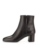Square-Toe Ankle Boot, Nero