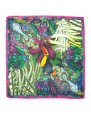 Multipattern Voile Square Scarf