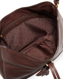 james street mason leather hobo bag, barrel brown