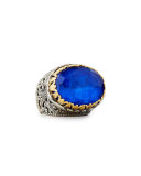 East-West Oval Lapis Ring