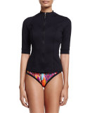 Goddess Sunvest Surf Top, Black