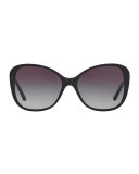 Gradient Check Square Butterfly Sunglasses