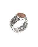 Men's Aeolus Sterling Silver & Scylla Copper Coin Ring, Size 12