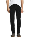 Jersey Mix-Stitch Long-Sleeve Henley T-Shirt, Heather Carbon
