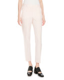 Skinny Cropped Wool Trousers, Skin