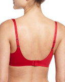 Pillow Cup Signature Push-Up Plunge Bra, Rouge Red