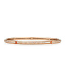 Pop Orange Sapphire and Diamond Bangle