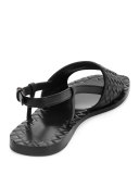 Napa Intrecciato Halter Sandal, Black (Nero)