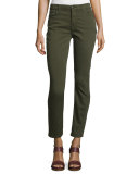 Brushed Sateen Skinny Ankle Jeans