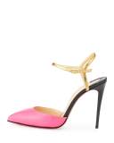 Rivierina Patent Red Sole Pump, Shocking Pink