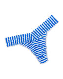 Breton Stripe Signature Lace Original-Rise Thong, Blue/White